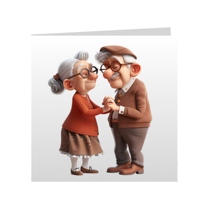 Square Greeting Cards - OAP men, women and couples