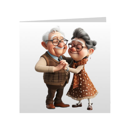 Square Greeting Cards - OAP men, women and couples