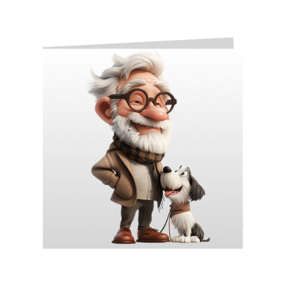 Square Greeting Cards - OAP men, women and couples