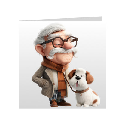 Square Greeting Cards - OAP men, women and couples