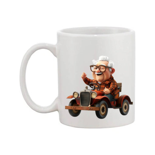 Mug - 11oz - OAP - Old Man Driving his Car