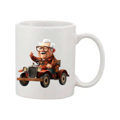 Mug - 11oz - OAP - Old Man Driving his Car