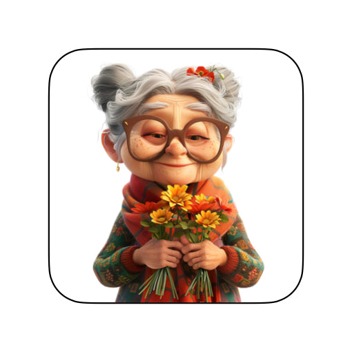 Coasters with OAP Women Outside - Group D