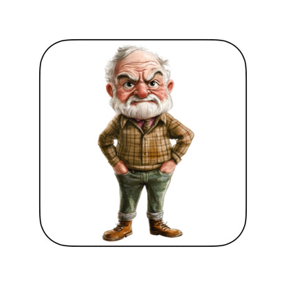 Coasters with OAP Grumpy Old Git