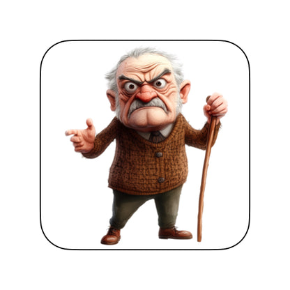 Coasters with OAP Grumpy Old Git
