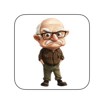 Coasters with OAP Grumpy Old Git