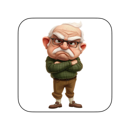 Coasters with OAP Grumpy Old Git
