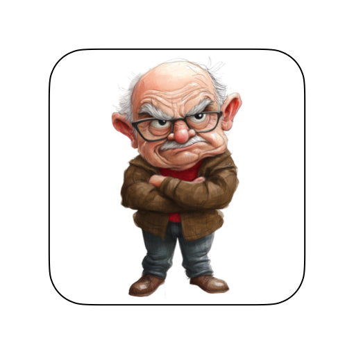 Coasters with OAP Grumpy Old Git