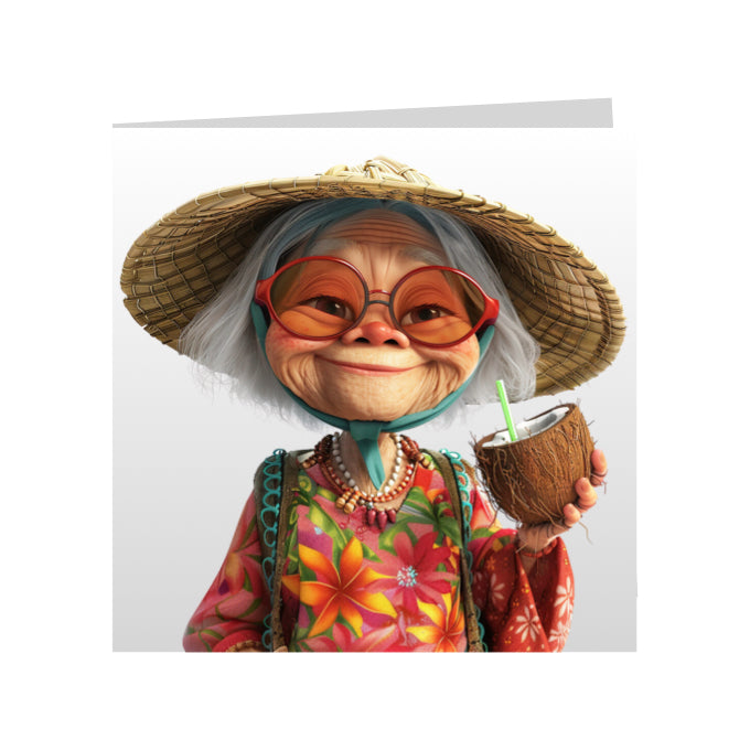 Square Greeting Cards - OAP men, women and couples