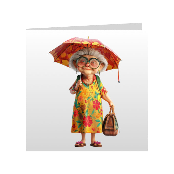 Square Greeting Cards - OAP men, women and couples