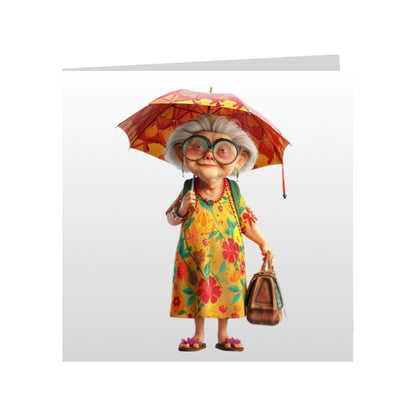 Square Greeting Cards - OAP men, women and couples