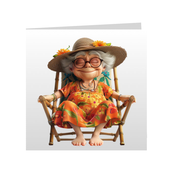 Square Greeting Cards - OAP men, women and couples