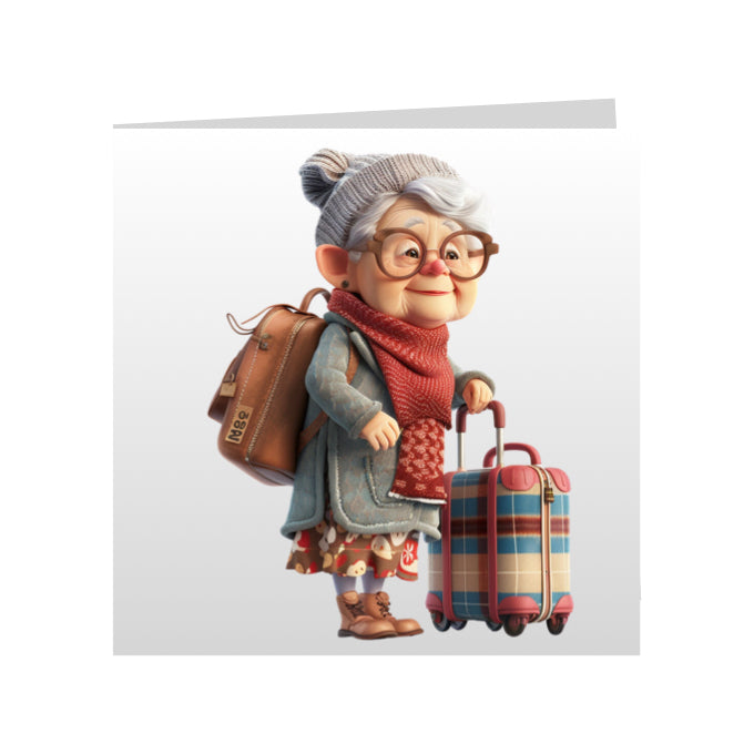 Square Greeting Cards - OAP men, women and couples