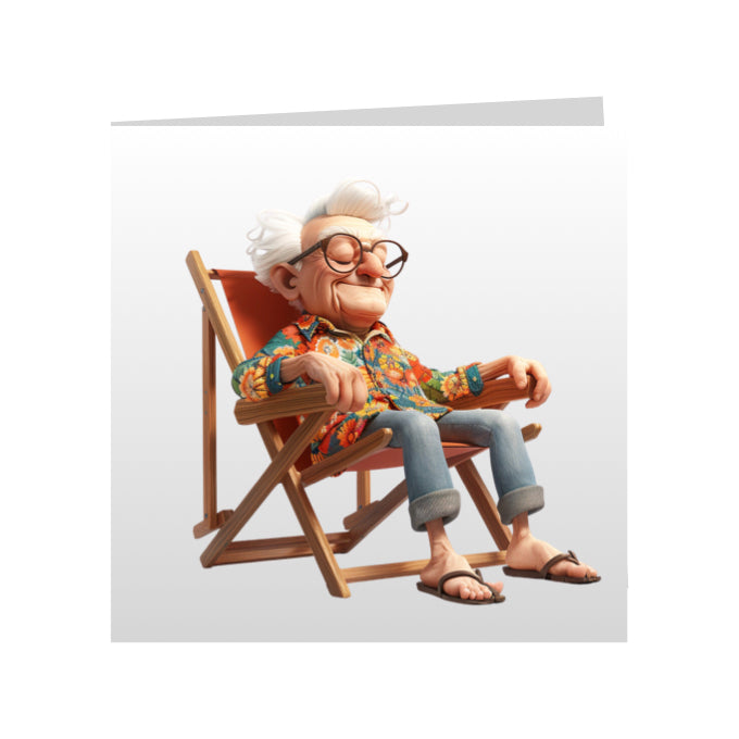 Square Greeting Cards - OAP men, women and couples