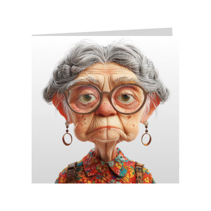 Square Greeting Cards - OAP men, women and couples