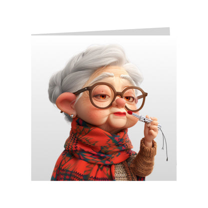 Square Greeting Cards - OAP men, women and couples