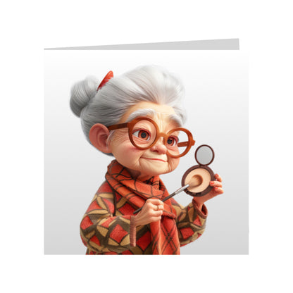 Square Greeting Cards - OAP men, women and couples