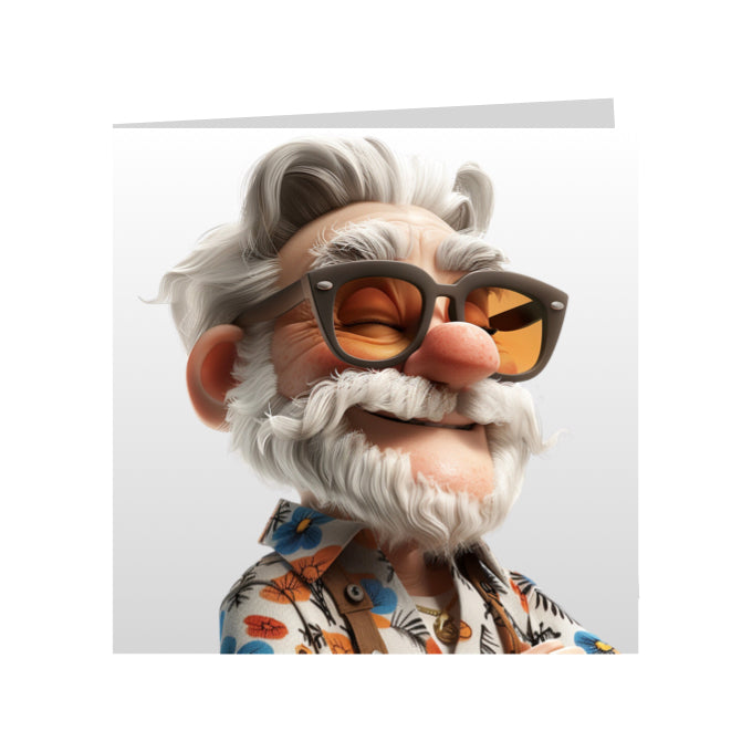 Square Greeting Cards - OAP men, women and couples