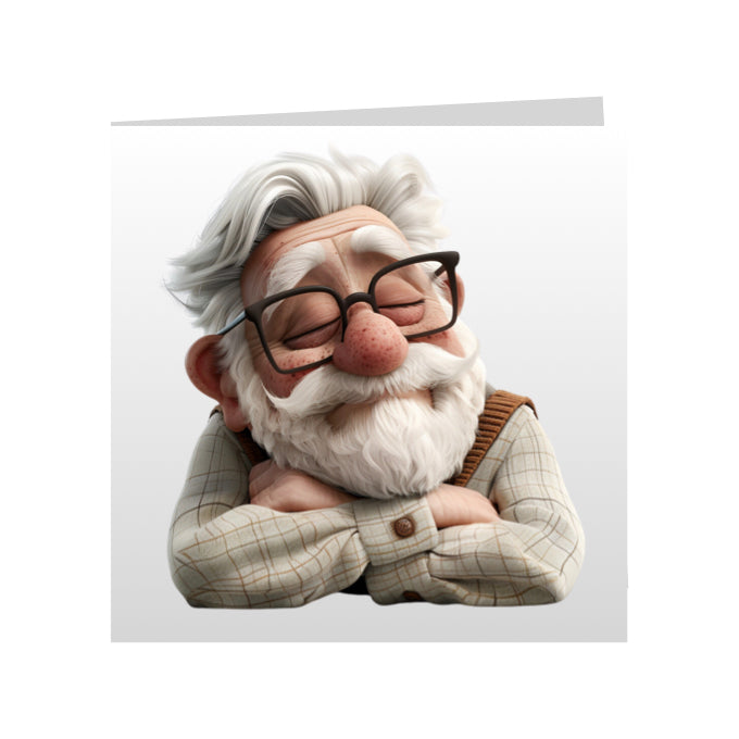 Square Greeting Cards - OAP men, women and couples