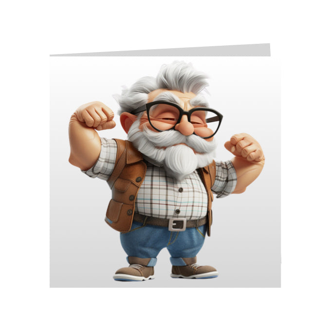 Square Greeting Cards - OAP men, women and couples