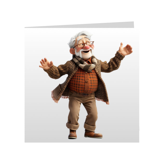 Square Greeting Cards - OAP men, women and couples