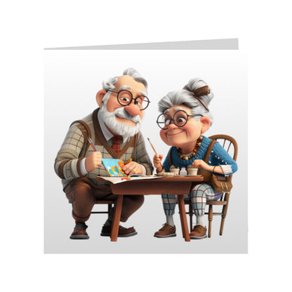 Square Greeting Cards - OAP - Hobbies