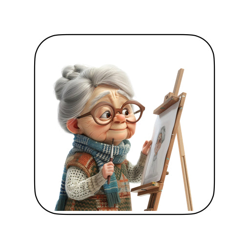 Coasters with OAP Women & Hobbies - Group C