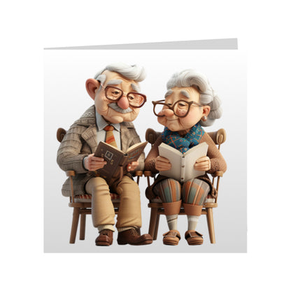 Square Greeting Cards - OAP - Hobbies