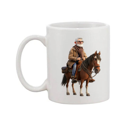 Mug - 11oz - OAP - Old Man Riding a Horse 1