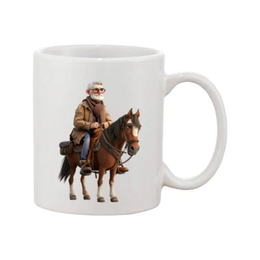 Mug - 11oz - OAP - Old Man Riding a Horse 1