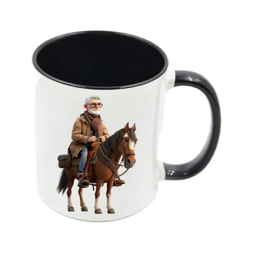 Mug - 11oz - OAP - Old Man Riding a Horse 1