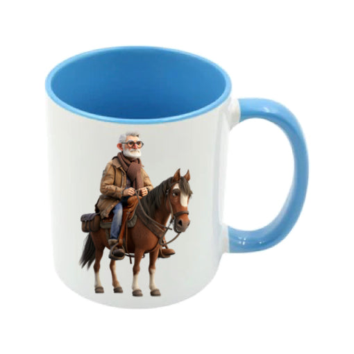 Mug - 11oz - OAP - Old Man Riding a Horse 1