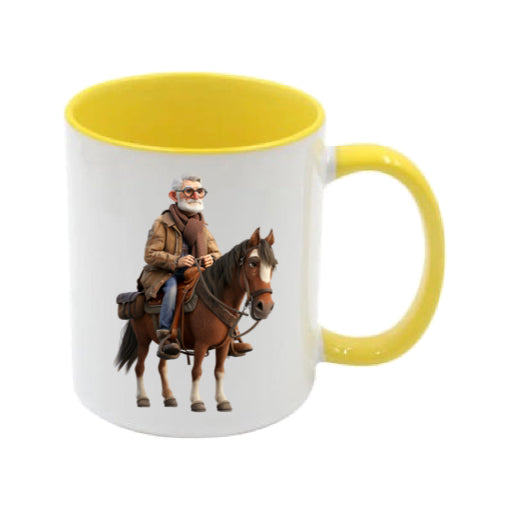 Mug - 11oz - OAP - Old Man Riding a Horse 1
