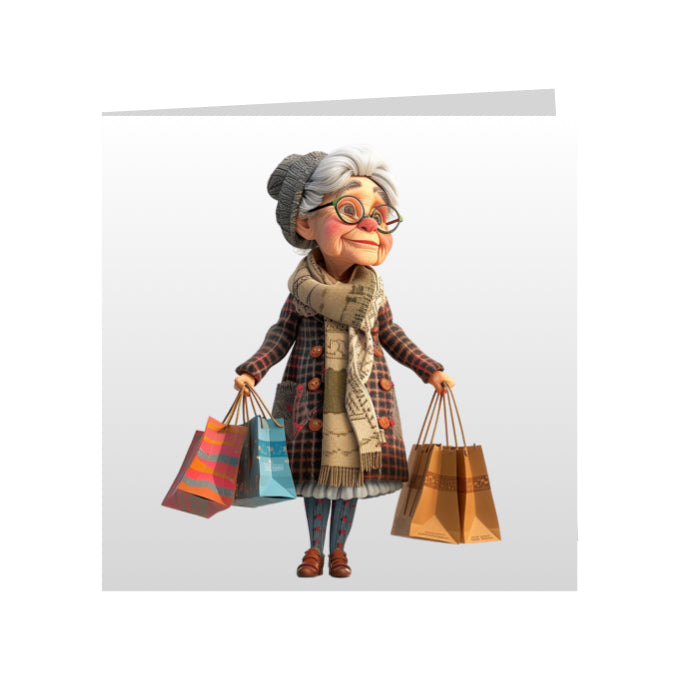 Square Greeting Cards - OAP men, women and couples