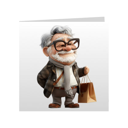 Square Greeting Cards - OAP men, women and couples