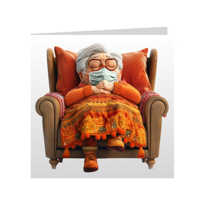 Square Greeting Cards - OAP men, women and couples