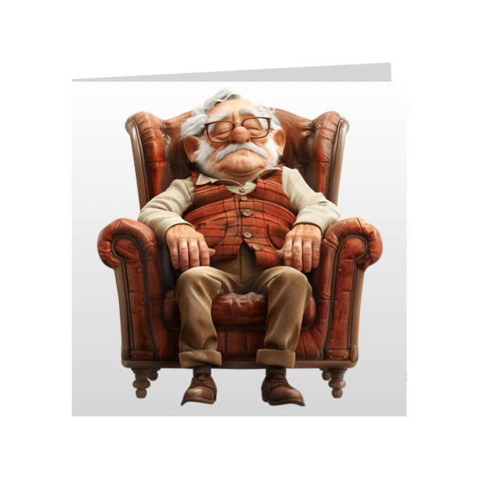 Square Greeting Cards - OAP men, women and couples