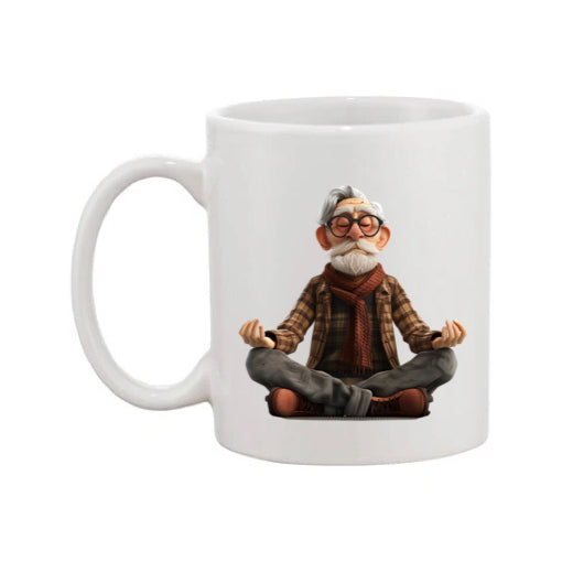 Mug - 11oz - OAP - Old Man Doing Yoga 1