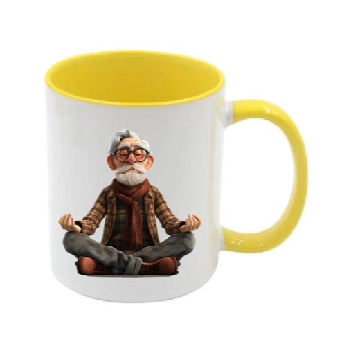 Mug - 11oz - OAP - Old Man Doing Yoga 1