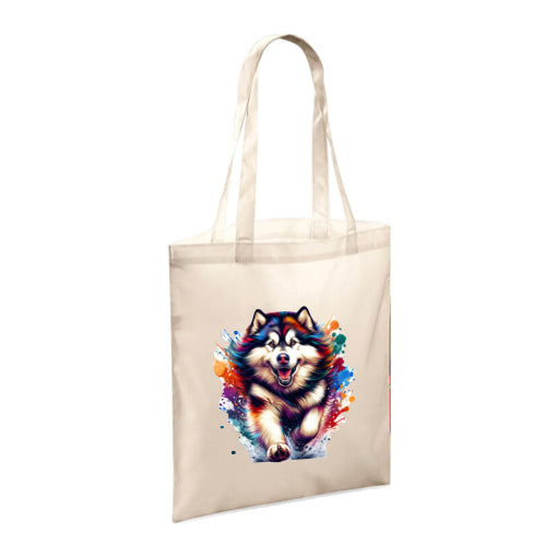 Polyester Tote Bags 10ltr - Paint Splashed Dog Breeds