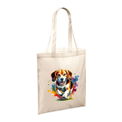 Polyester Tote Bags 10ltr - Paint Splashed Dog Breeds