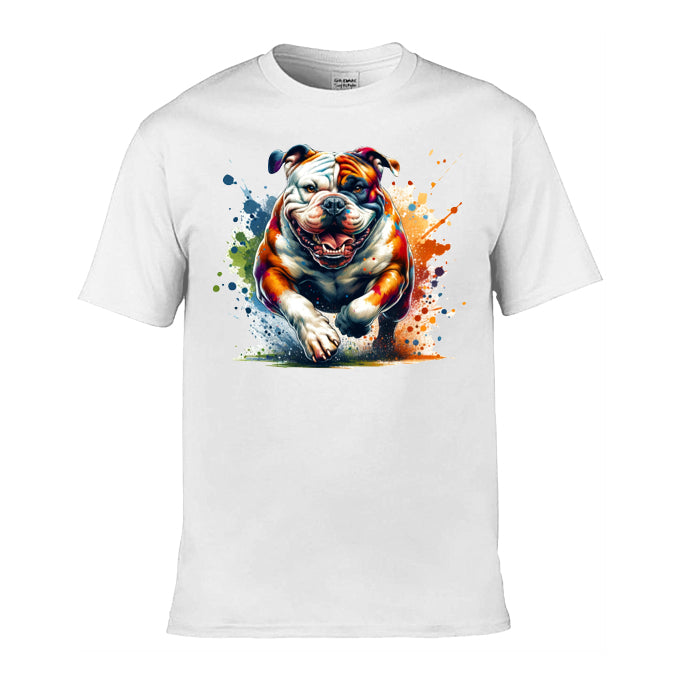 Mens T-Shirt (Gildan Softstyle 64000) - Paint Splashed Dog Breeds