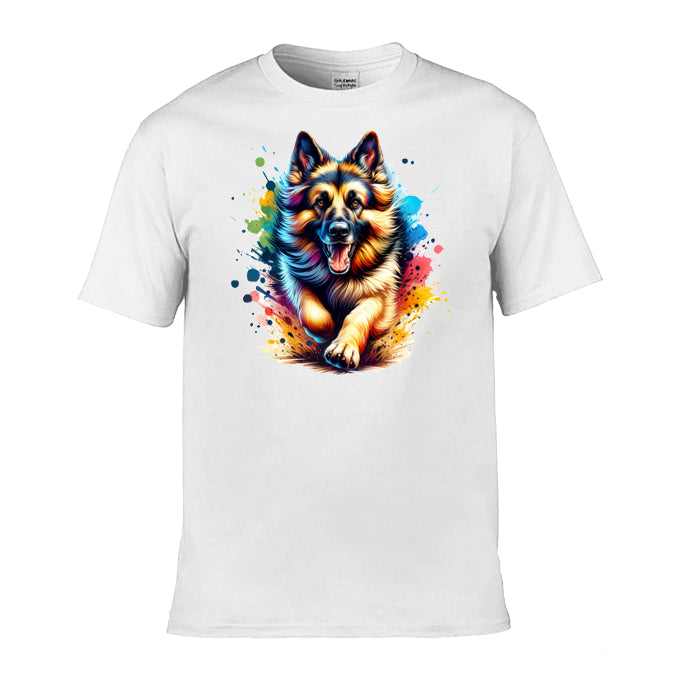 Mens T-Shirt (Gildan Softstyle 64000) - Paint Splashed Dog Breeds