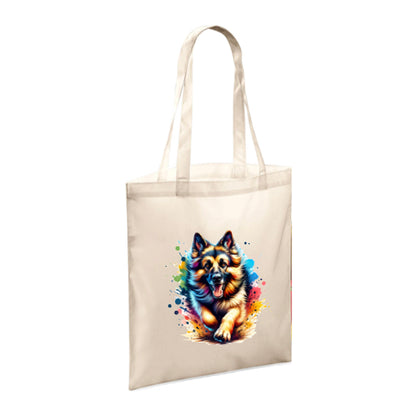 Polyester Tote Bags 10ltr - Paint Splashed Dog Breeds