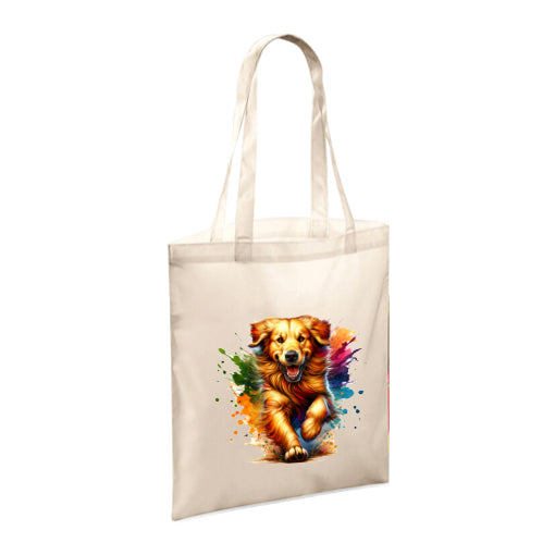 Polyester Tote Bags 10ltr - Paint Splashed Dog Breeds