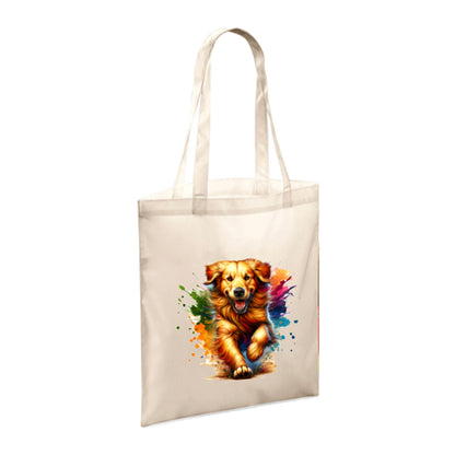 Polyester Tote Bags 10ltr - Paint Splashed Dog Breeds