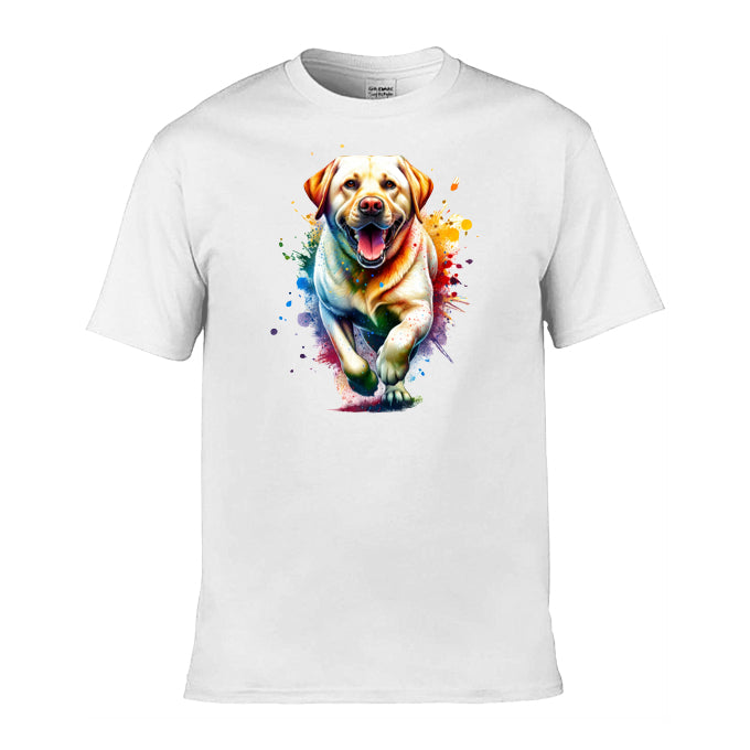 Mens T-Shirt (Gildan Softstyle 64000) - Paint Splashed Dog Breeds