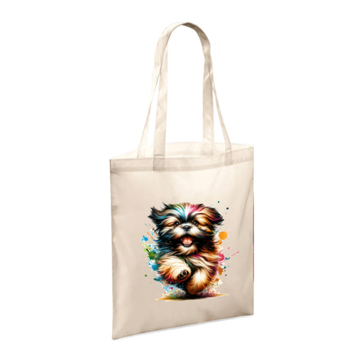 Polyester Tote Bags 10ltr - Paint Splashed Dog Breeds