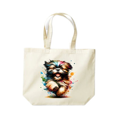 Cotton Tote Bags 18ltr - Paint Splashed Dog Breeds