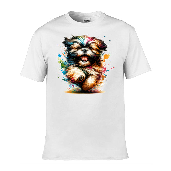 Mens T-Shirt (Gildan Softstyle 64000) - Paint Splashed Dog Breeds